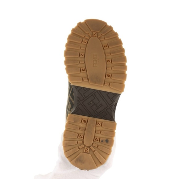 Authentic Fendi Leather Monogram Hiking Boots men size UK5 US6 - Picture 14 of 16